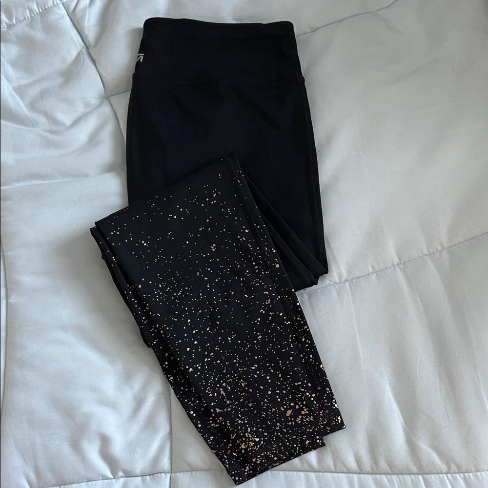 Gapfit mid-rise Black Leggings with Metallic Speckle Detail